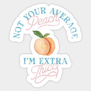 Funny Sassy Peach Body Positivity Sticker